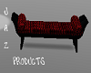 Black and red bench