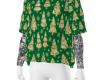 HS/ camiseta natal verde