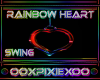 Rainbow heart swing