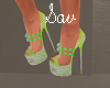 Green Jewel Heels