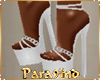 P9)"FLO"White Heels