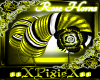 yellow & white rose horn