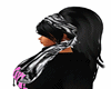 black hair with turban
