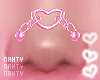 Pink Heart Nose Chain