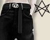 flower black jeans