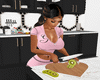 She cooks  v1
