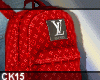 Red LV Backpack