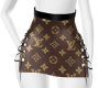 brown LV lace skirt