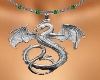 dragon w/emerald necklac