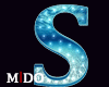 M! S  Blue Letter Neon