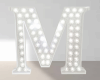 Anim White Glit Letter M