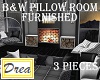 B&W Pillow Room- Furnish
