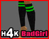 H4K Knee Sock Blk/Green