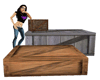 3 Wooden Crates w/Poses
