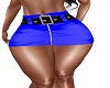 Blue skirt black belt