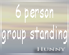 H. 6 Group Standing Dots