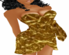 gold satin dress~slim
