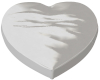 White Poseless Heart Bed
