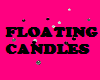 black floating candles