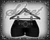 Black Leggings Shorts 3 Silver Ring Belt VM