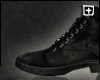 [+] Black Combat Boots|M