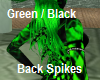 Green/black back spikes