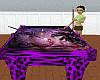 Purple leopard pool tabl