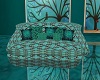 Poseless Teal Couch