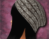 woolen cap+hair black