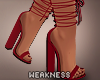 Red Tie Up Heels