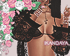 K•Black Lace Robe