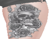 Skull and roses Tat