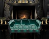 ~CR~Teal Silk Couch