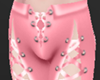 Slim Laced Pants Pink