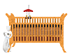 Wooden Baby Crib {DLH}