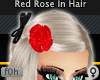 f0h Red Rose In Hair