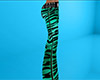 Green Tiger Stripe Flared Pants / Flares  RLS (F)