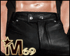 M69 Black Leather Pants