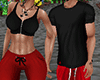 couple red sweatpants*M