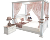 DL White Canopy Bed