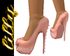 Satin rose gold heels
