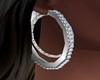 Silver & Diamond Hoops