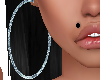 SILVER DIAMOND HUGE HOOP