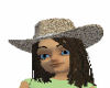 Leather Tan Cowgirl hat