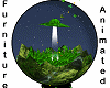green abduction UFO lamp
