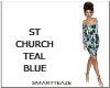 ST CHURCH TEAL BLUE