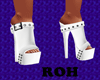 White STUDDED heels ROH
