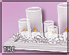 † white candle tray