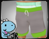 Kids green & gray shorts