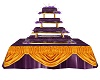 Purple Gold Wedding Cake